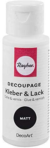 Rayher 38826000 Decoupage - Colla e vernice opaca, flacone da 59 ml
