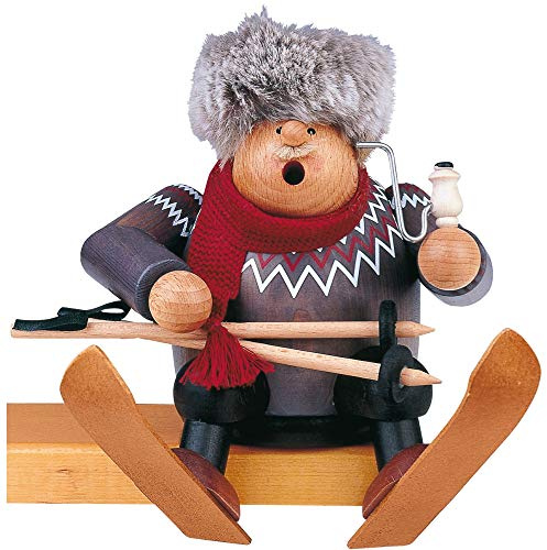 KWO Olbernhau 21592 Räuchermännchen Schanzenhocker, 17 cm