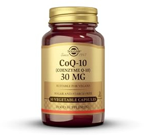 Solgar CoQ-10 (Coenzyme Q-10) 30 mg Vegetable Capsules - Pack of 30 - Nutritional Yeast - Supports Energy Production - Vegan, Gluten Free and Kosher