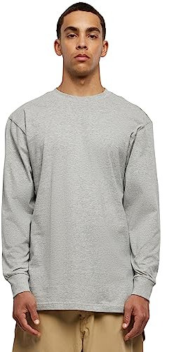 Urban Classics Herren Tall Tee L/S T Shirt, Grau, 4XL Große Größen EU