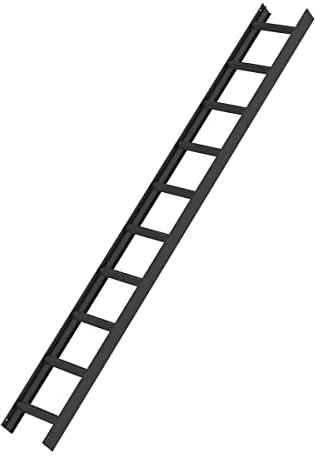 Dachleiter Alu schwarz 10 Sprossen 2,8 mtr.