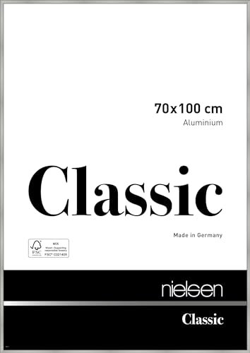 nielsen Aluminium Bilderrahmen Classic, 70x100 cm, Silber Matt