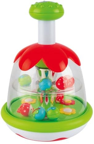 Chicco Magique Toupie, Jouet Bebe 6 Mois - 3 Ans, Cadeau Naissance garçons et Filles, avec des Boules Colorées, Pommeau et Miroir Central pour de Nombreux Jeux de Lumière, Jouet Enfant, Jeux Bebe