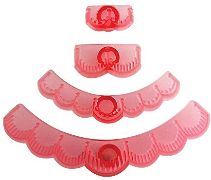 PME 106M017 JEM Stitch Edge Cutters, Set of 4, White, 12.5 x 2 x 15 cm