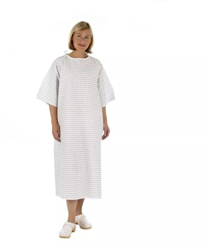 Easy Care Solutions Unisex Patient Gown | Wrap-Around Design | Hospital Use | Comfortable Coverage | Easy Access for Care | Unisex Adult Fit | Suitable for Patient Exams | Hospitals, Clinics & Care Homes