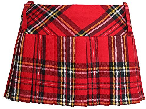 Schottischer Mini-Kilt-Rock für Damen und Mädchen, 30,5 cm, Schottenkaro, in 6 Farben erhältlich