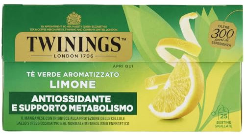 Twinings Tea Lemon Green, 25 Bustine
