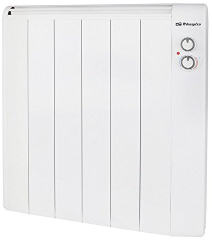 Orbegozo RRM 1010 Emisor térmico sin aceite, 6 elementos, 1000 W, 2 niveles de potencia, Color blanco