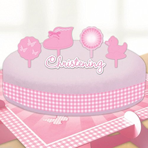 amscan Christening Pink Booties Cake Decorating Kits