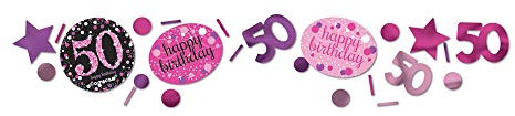 Amscan 9900610 - Konfetti 50 Sparkling Celebration, Folie/Papier, 34 g, Streudeko, Tischdekoration, Geburtstag, Happy Birthday