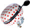 Basil Fahrradklingel Big Bell Polkadot, White/Red, 80 mm