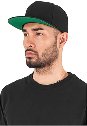 Flexfit Unisex Klassisk snapback cap Kappe, Schwarz, Kids EU