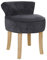 Atmosphera Firmin Hocker, Velours, Grau