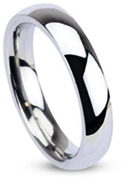 Paula & Fritz® Ring aus Edelstahl Chirurgenstahl 316L 4mm breit Silber Klassis...