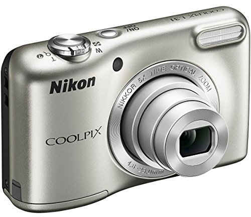 Nikon COOLPIX L31 Compact Digital Camera - (16.1 MP, 5x Optical Zoom) 2.7-Inch LCD - Silver (Renewed)