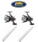 Lineaeffe Karpfen Angelset (2) 2 x Karpfenrute 3,60m 3,00lbs + 2 x Freilaufrollen Free Carp + Schnur