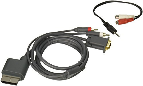eforCity 287245 Compatible with Xbox 360 HD VGA AV Cable and RCA To 3.5mm Adapter