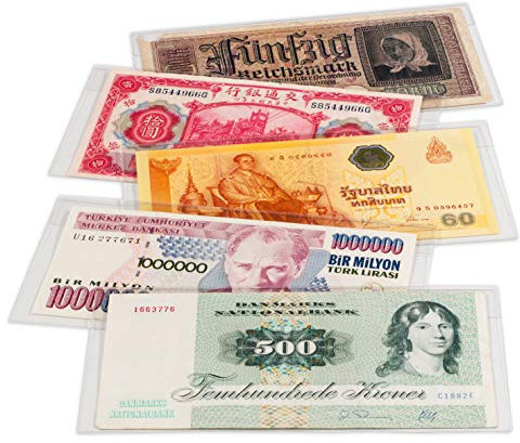 Leuchtturm Banknoten-Schutzhüllen, Basic, 50 Stück, 176 x 90 mm