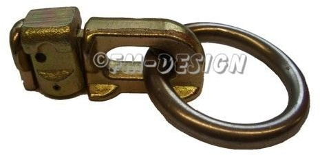 MABU-Kontor 4 Stück Airlinebeschlag, Fitting, Doppel-Endbeschlag mit Ring
