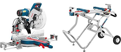 BOSCH 0615990FZ6 Mitre Saw GCM 12 GDL +GTA 2500 Professional, Blue, Black