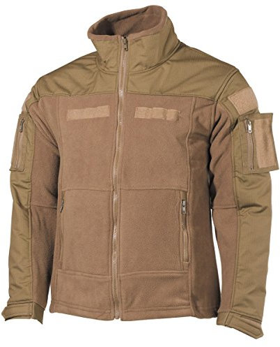 MFH Militärische Tarnungs-Feldjacke, 100% Polyester, Rip Stop Besatz, verstellbare Ärmel und Bund, YKK Reißverschlüsse (DE/NL/SE/PL, Alphanumerisch, XL, Regular, Regular, coyote tan)