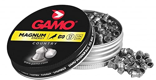 Outletdelocio. 4 latas de 250 perdigones Gamo Magnum de Copa-Punta 5,5mm. Modelo 320225