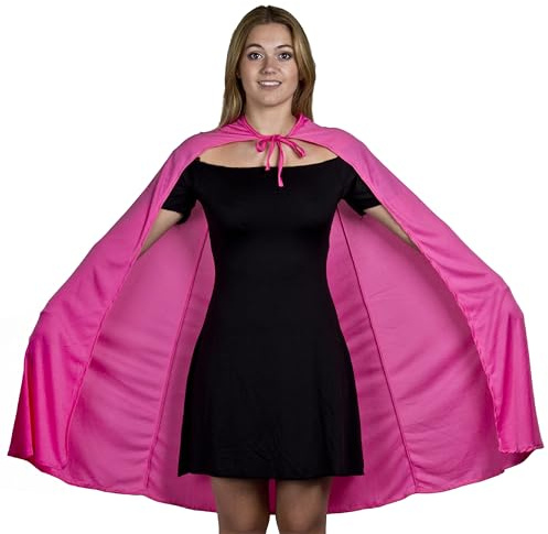 Adults Pink Superhero Cape - Pink Knee-length Cape - Perfect for Superhero Dress Up or Other Fancy Dress Events