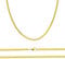 Aplstar Solid Gold Curb Chain Necklace 2mm thick 18ct Real Gold Plated 51cm
