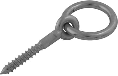 Anneau d'écurie à vis à bois acier zingué -