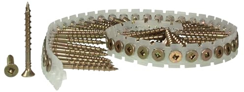 SENCO DuraSpin® Collated Screws Flooring/Wood PH2 4.2 x 45mm (Pack 1000), Yellow
