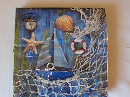 Unbekannt Serviette ti-Flair Motiv : Coastel Memories - Maritim - 20 Servietten pro Packung