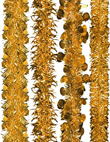 Toyland 2 Meter Gold-Lametta - Dekoriert Weihnachten Lametta - 4 Designs - 1 Ausgewählt At Random