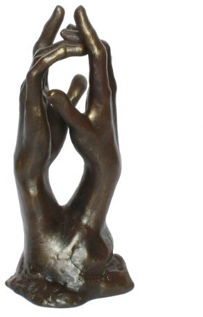 Skulpturen Plastik von Auguste Rodin Das Geheimnis Hände in Bronzeoptik