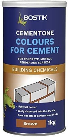 Bostik Colours for Cement, For Concrete, Mortar, Render and Screeds, Available in 5 Intermixable Colours, For Interior and Exterior Use, Colour: Russet Brown, Size: 1kg