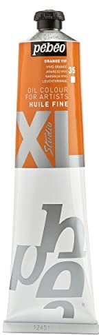 Pébéo - Huile Fine XL 200 ML - Peinture à l’Huile Orange Vif – Peinture à l’Huile Pébéo - Orange Vif 200 ml