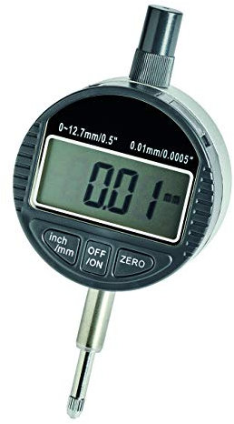 Digitale Messuhr 10 mm | Auflösung 0,01 mm | LCD Anzeige | Nullstelltaste | mm/inch umschaltbar | Einspannschaft Ø 8 mm h6 | Metallgehäuse Ø 58 mm