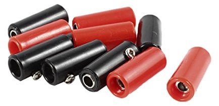 sourcing map Speaker 4mm Banana Jack Female Socket Connector Adapter 10 Pcs
