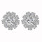 24 Stück Brautstrauß Strass Knopf Flatback Silber Kristall Perlen Strass Blume Brautstrauß für Schmuckherstellung Hochzeitsdekoration