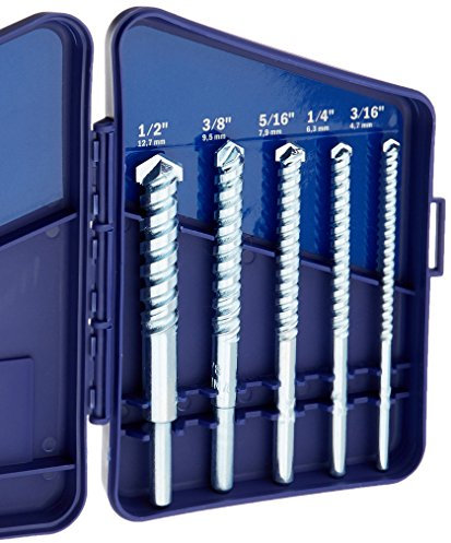 Irwin Tools 61170 Tungsten Carbide Masonry Drill Bit Set, 5 Piece