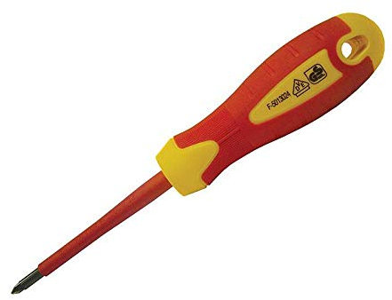 Faithfull FAISDVDEPZ2 VDE Screwdriver Pozidriv PZ2 x 100mm