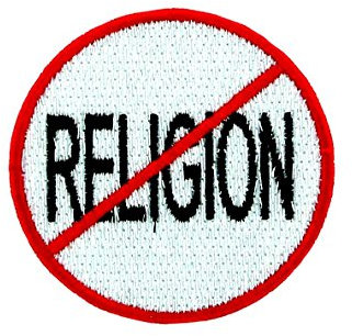 Patch Aufnäher gesticktem Backpack Bike Jacke No Religion