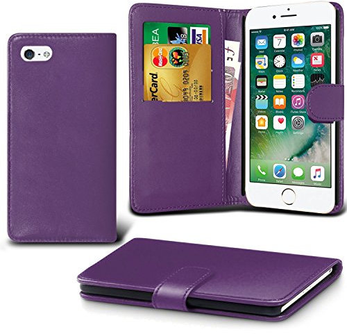 iPhone SE 2016 Case, (Not For 2020 /2022), iPhone 5S Case, iPhone 5 Case, Purple Book Wallet Pu Leather Case Cover For iPhone SE 5S 5 By iPro