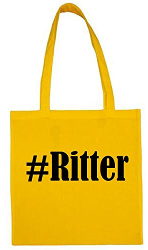 Reifen-Markt Tasche #Ritter Größe 38x42 Farbe Gelb Druck Schwarz