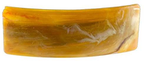 1Stk Patentspange rechteck 8,9x3,2cm in horn - Made in Germany - WeLoveBeads