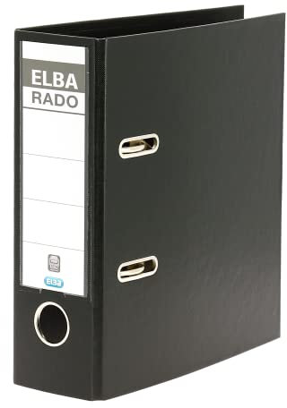 Elba Ordner A5, Kunststoff, rado plast, hoch 7,5 cm breit, schwarz