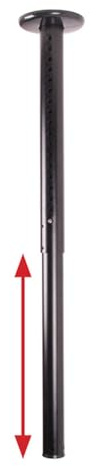 B-TECH BT7851 System 2 verstellbare Drop Teleskop Deckenhalterung für 50 mm Stangen – Schwarz