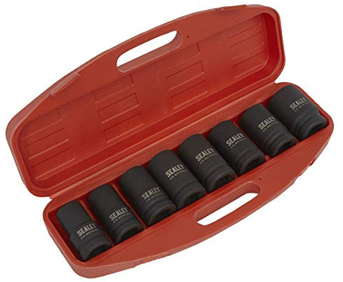 Sealey Ak888M Impact Socket Set 8Pc Deep 1Sq Drive - Metric
