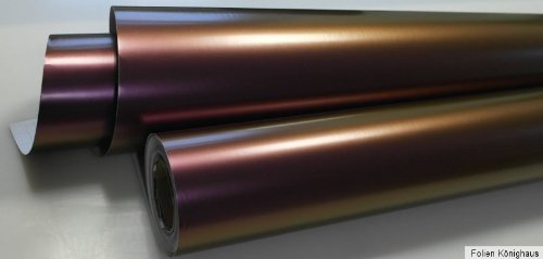Könighaus (9,65€/m2) Chameleon Weinrot Wird zu Gold Folie 300 x 152 cm blasenfrei mit Anleitung (Autofolie)