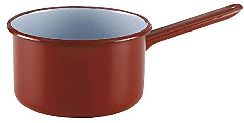 Quid Casserole en Acier émaillé 12 cm - 0,7 l résistante aux Chocs Thermiques + 800 ° -40 ° Poignées ou Manche en Acier