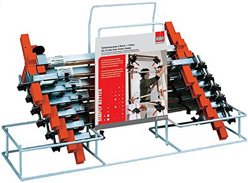 Bessey Türfutterspanner 6tlg. Klemmset Klemmzange Aluminium-Vierkantrohr 25x25x2,5 mm Rot, Schwarz